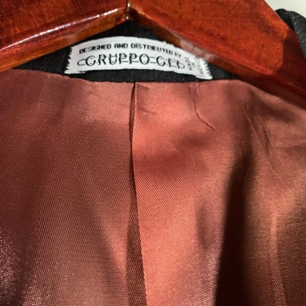 UNGARO UOMO Paris Brown Pure Wool 3 Button Blazer Jacket Sport‎ Coat Suit Sz 46R